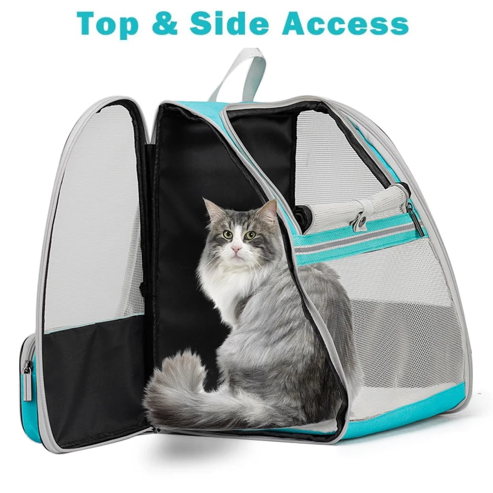 Mochila Transportadora De Mascotas Para Perros Y Gatos Grandes Y Gordos, Se Adapta a 16 Libras, Mochila Transportadora De Viaje Aprobada Por Aerolíneas Para Gatitos Y Conejos