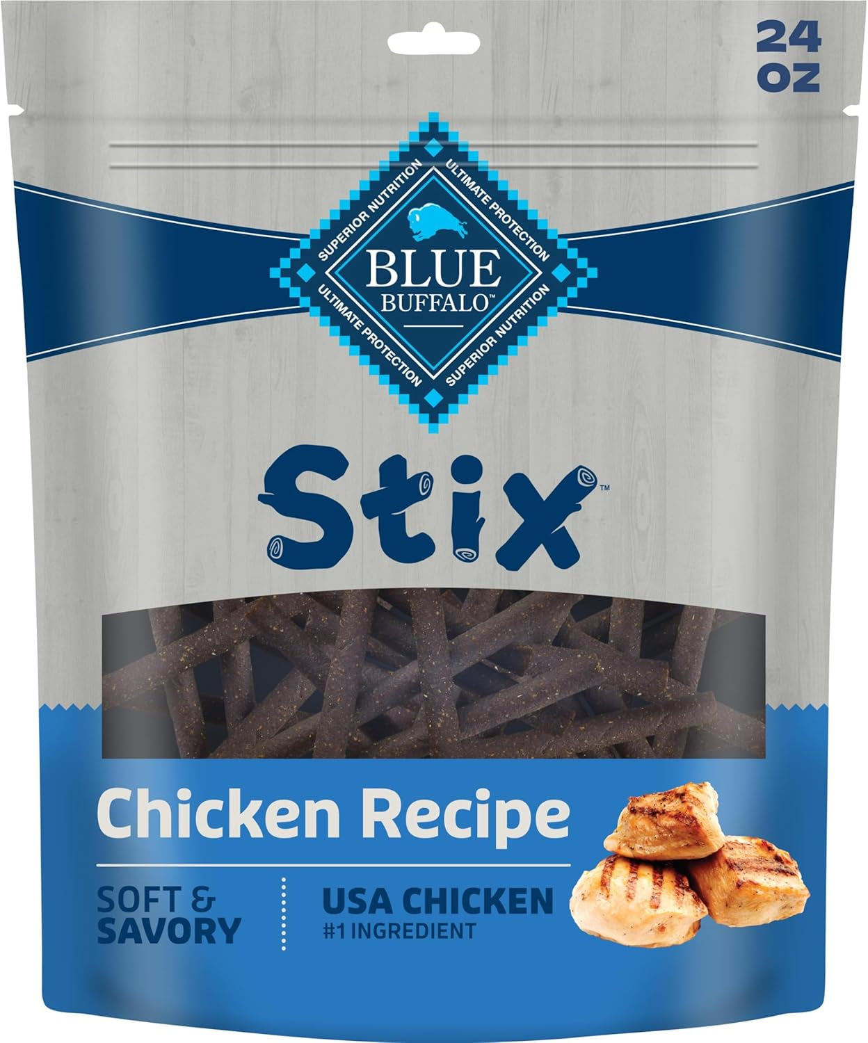 Stix Pepperoni-Style Dog Treats Made with Natural Ingredients, Chicken Recipe, 24-Oz. Bag