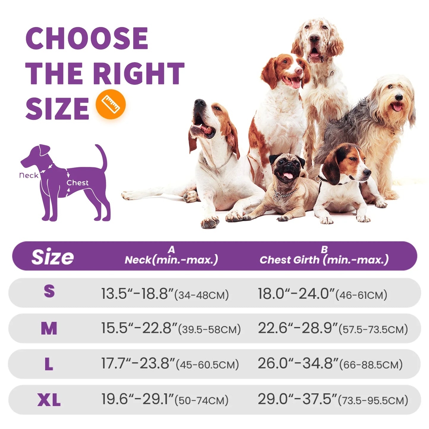 Reflective Dog Harness No Pull Dog Vest Harness with Handle,No Choke Adjustable Soft Padded Pet Vest for Large Dogs,Purple Dog Galters