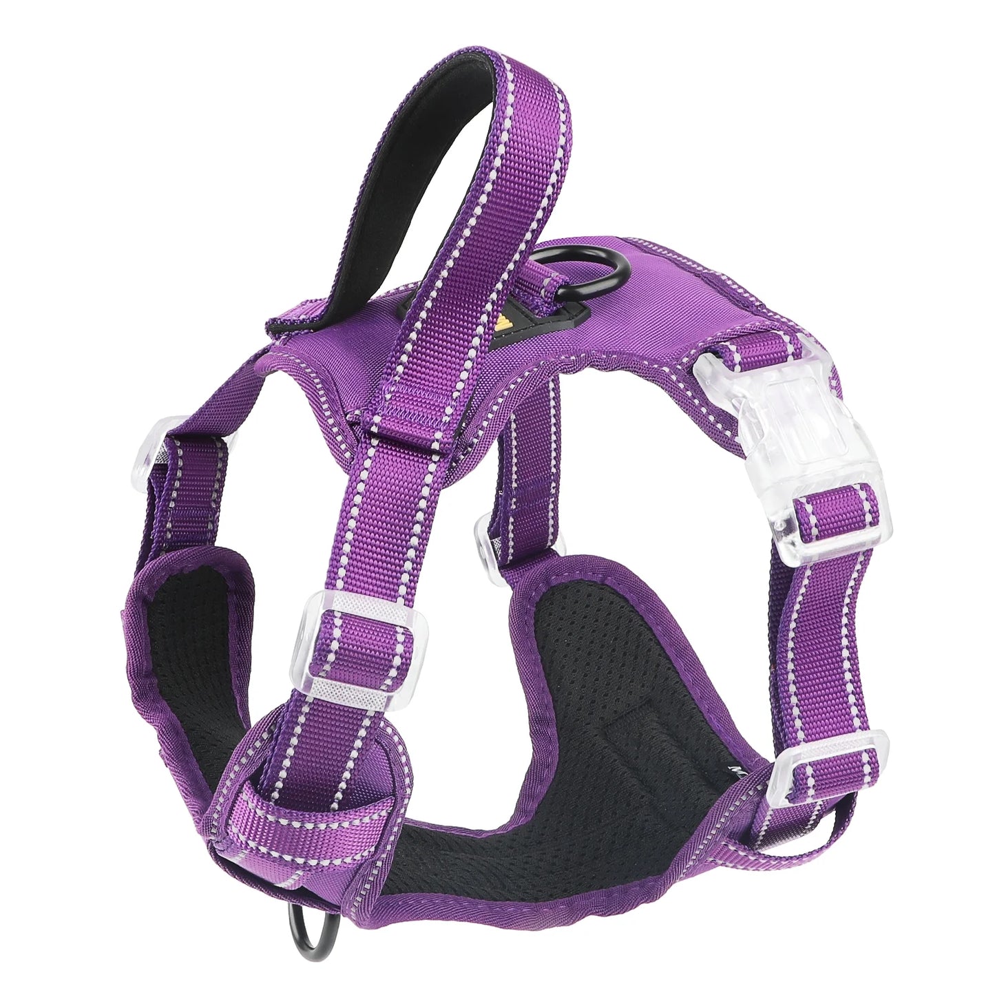 Reflective Dog Harness No Pull Dog Vest Harness with Handle,No Choke Adjustable Soft Padded Pet Vest for Large Dogs,Purple Dog Galters
