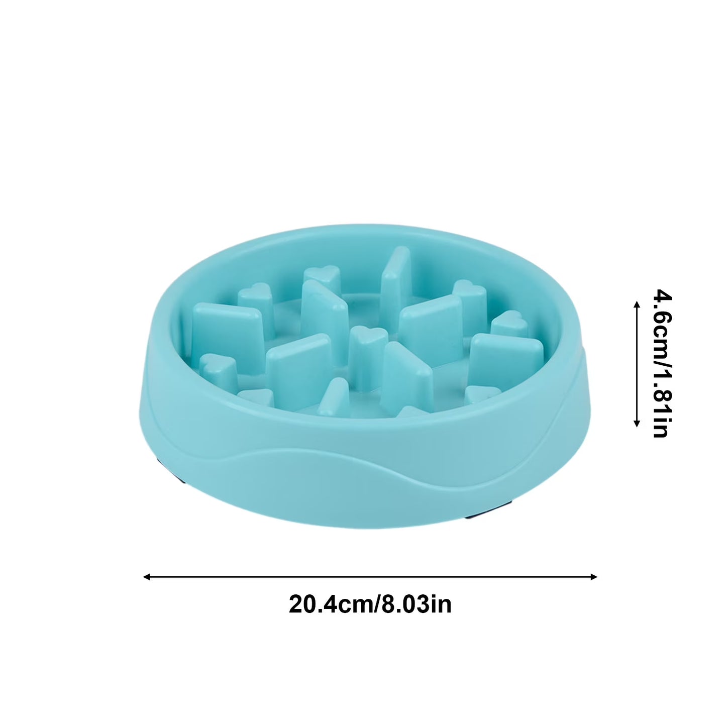 Tazón Para Perro De Alimentación Lenta Con Base Antideslizante De 8 Pulgadas Diseño De Rompecabezas Antiahogo Plato De Comida Para Mascotas Para Mejorar La Digestión Fácil De Limpiar